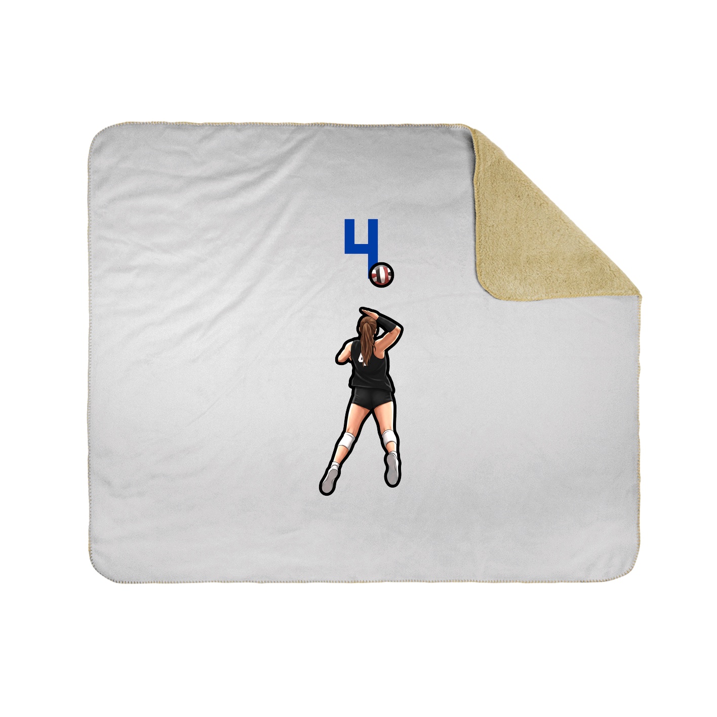 Throw Blanket — Number Top in White