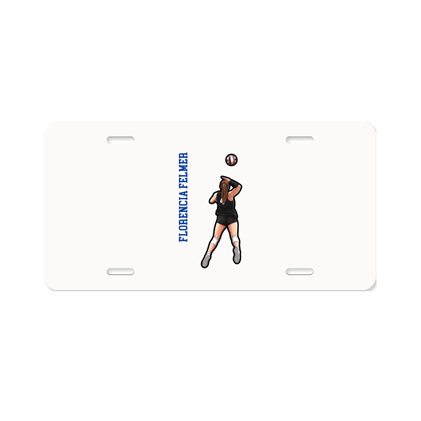 License Plate — Name Vertical in Classic
