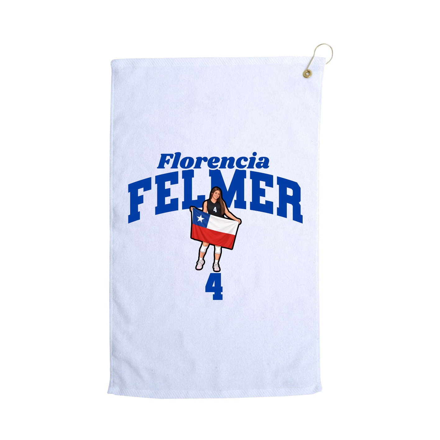 Golf Towel — Signature Arch in White