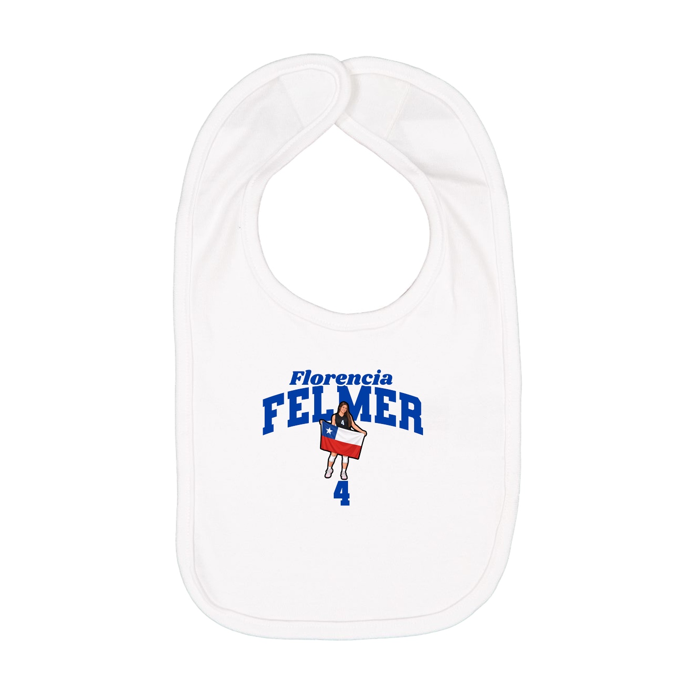 Infant Bib — Signature Arch in White