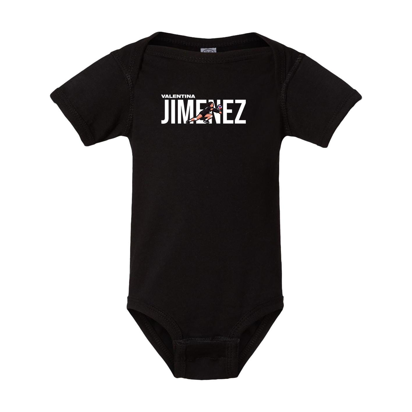 Baby Onesie — Player Name in Black
