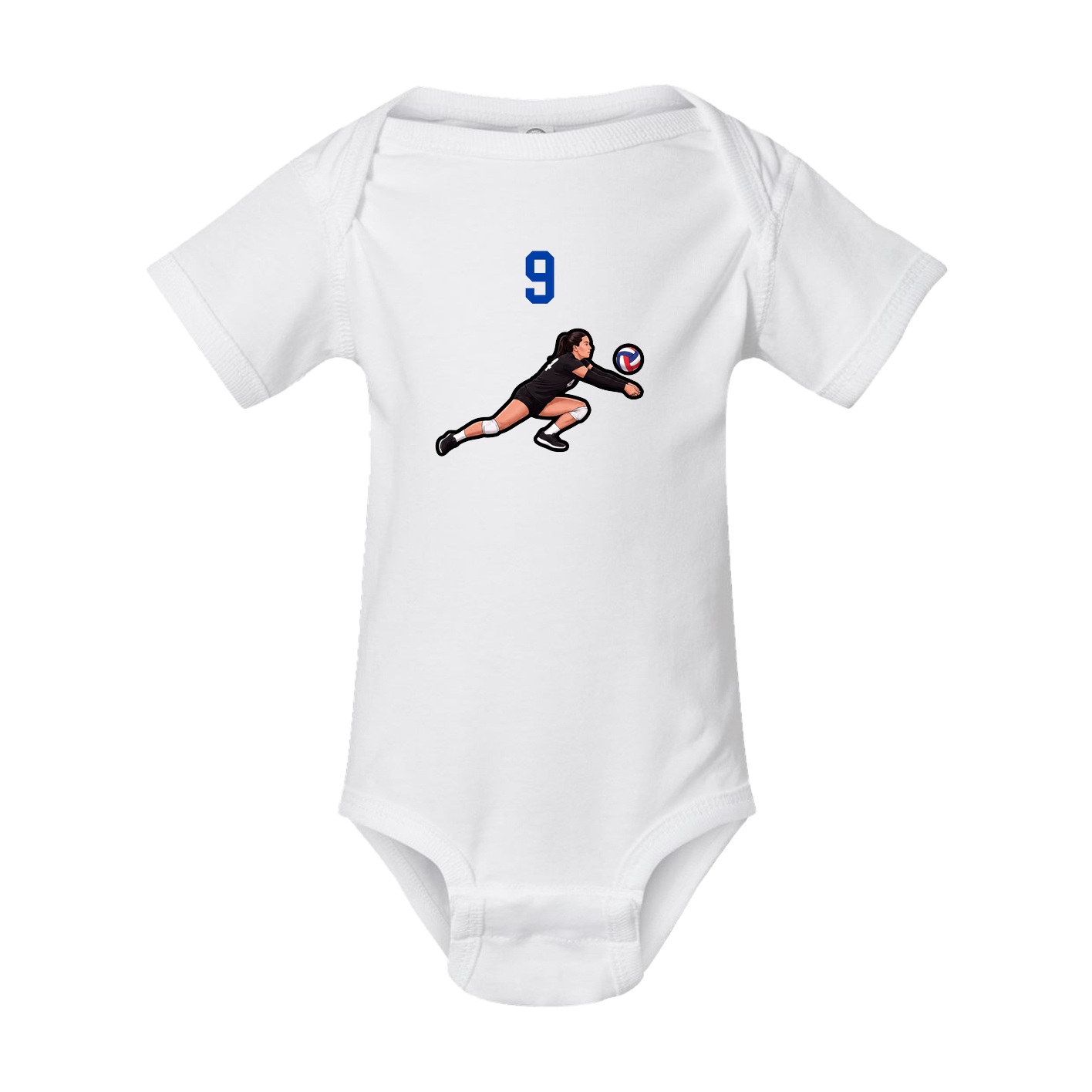 Baby Onesie — Number Top in White