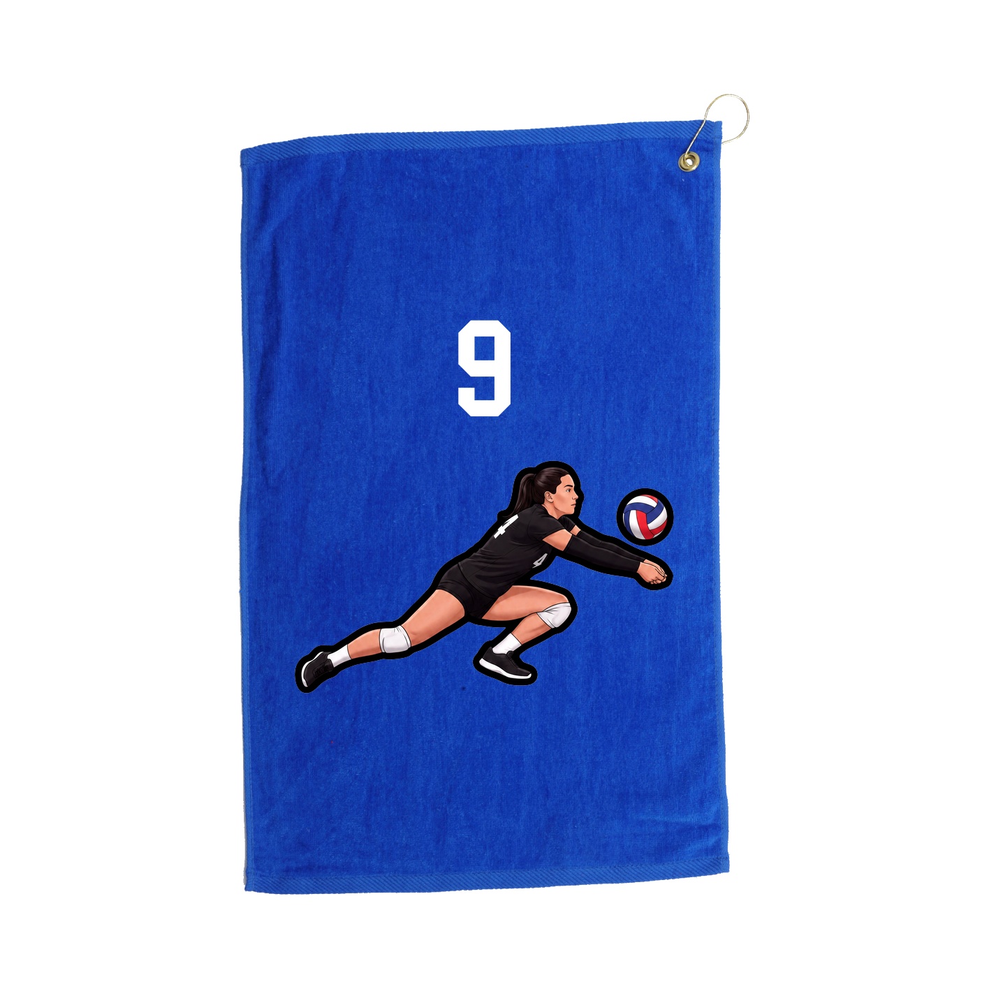 Golf Towel — Number Top in Royal