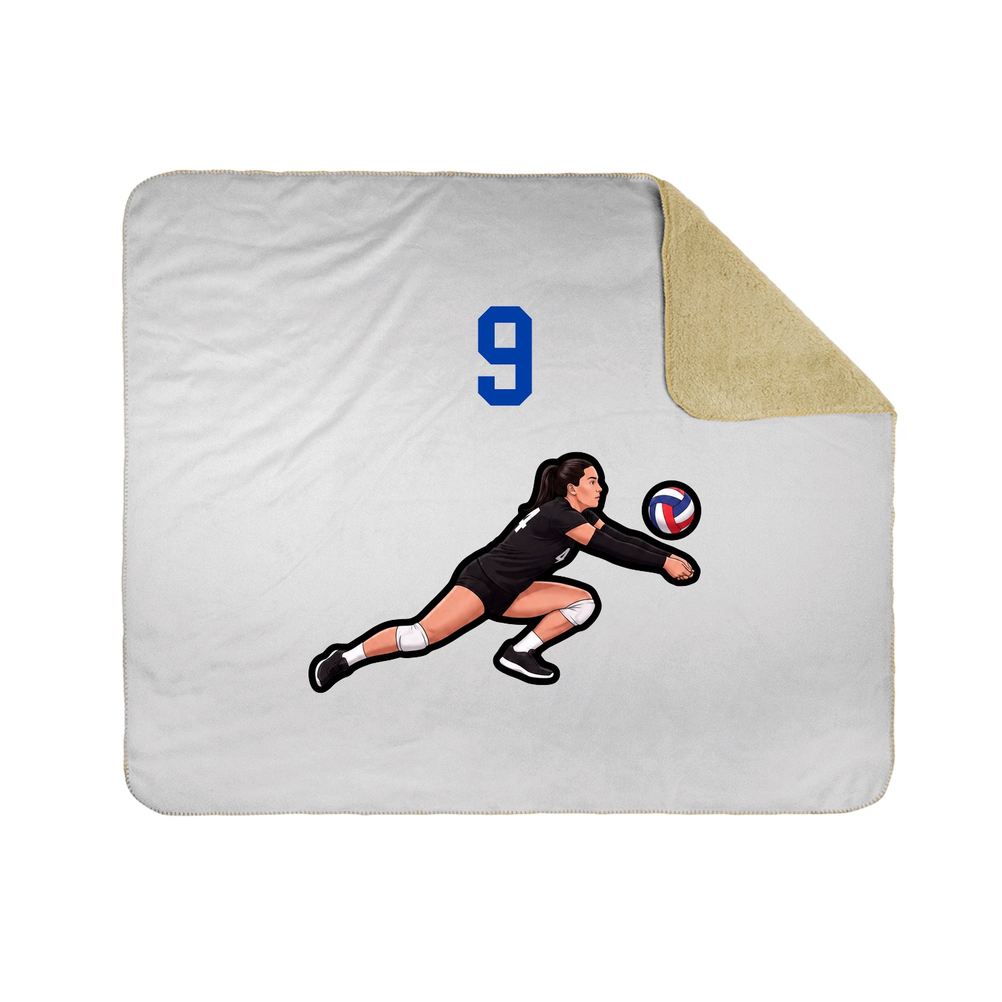Throw Blanket — Number Top in White