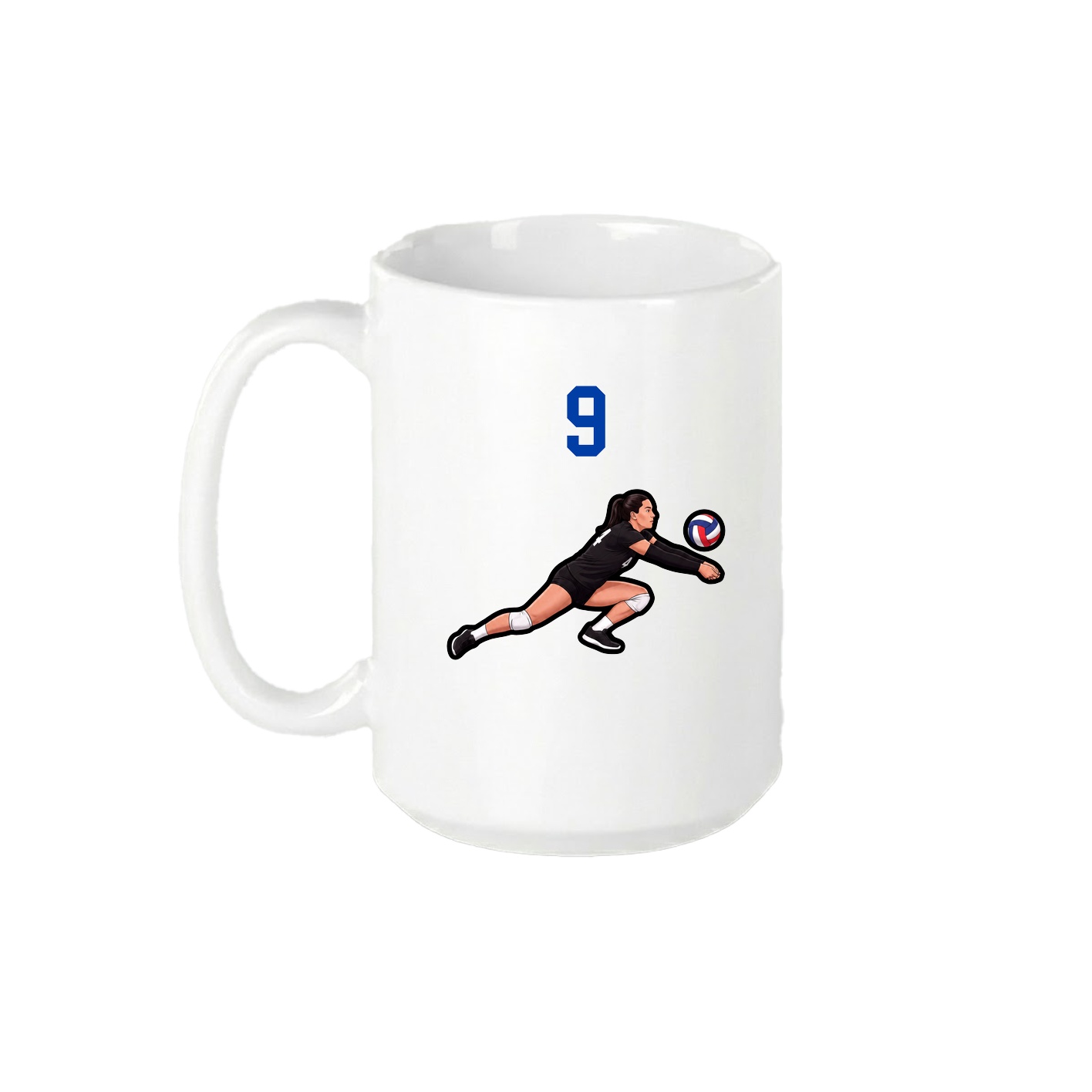15oz Coffee Mug — Number Top in White