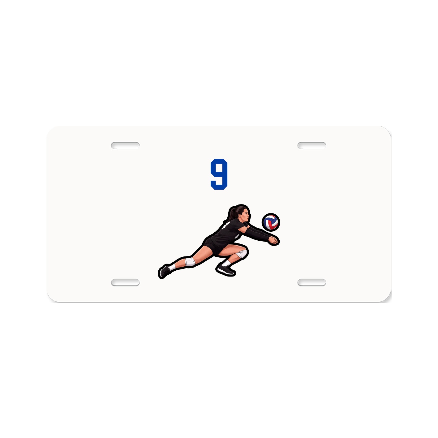 License Plate — Number Top in Classic
