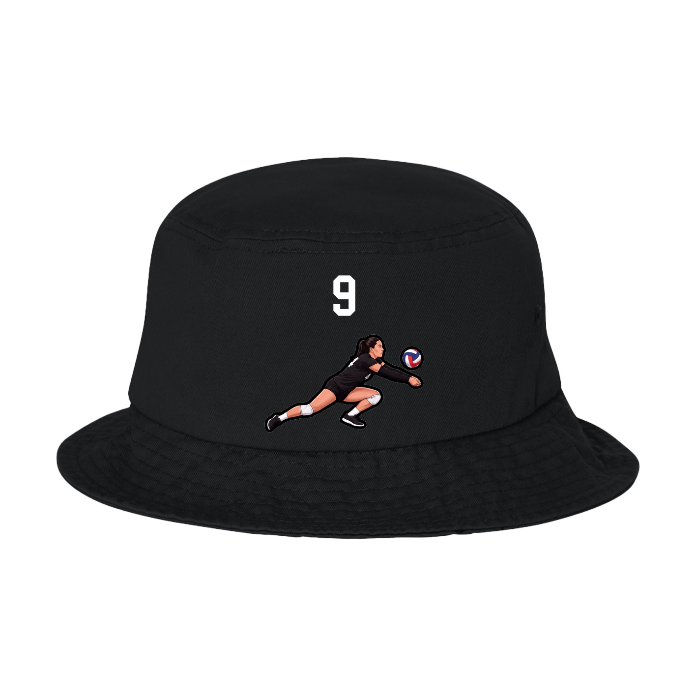 Bucket Cap — Number Top in Black