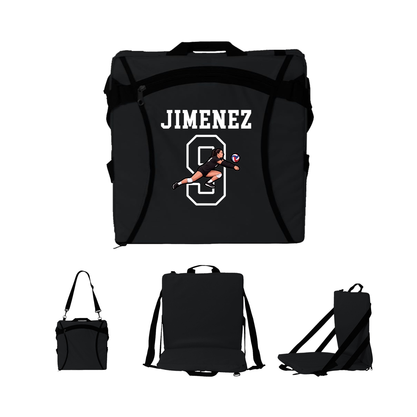 Folding Stadium Seat — Shirsey in Black