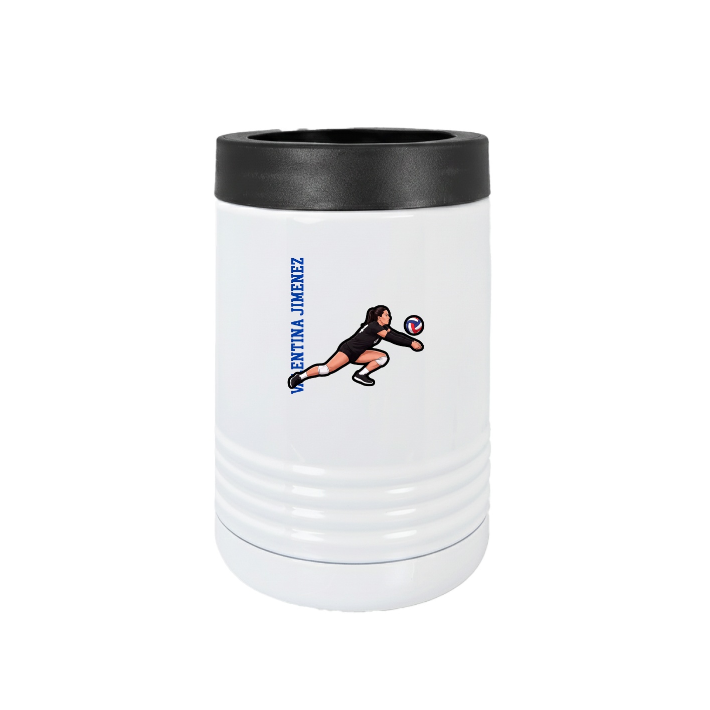 Beverage Holder — Name Vertical in White