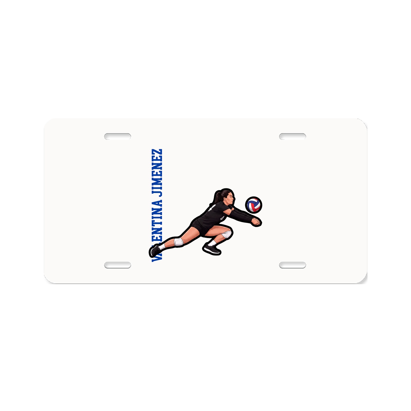 License Plate — Name Vertical in Classic