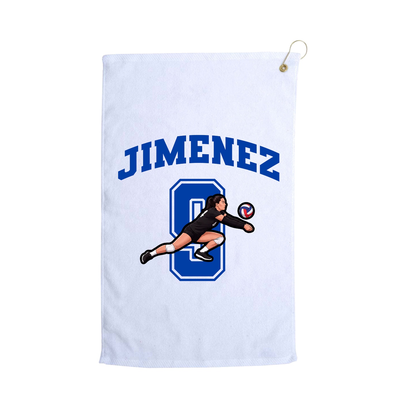 Golf Towel — Number in White