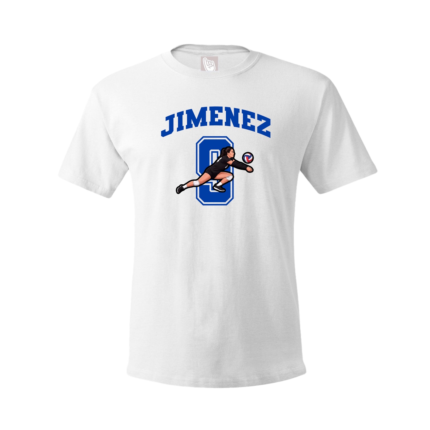 Youth Tee — Number in White