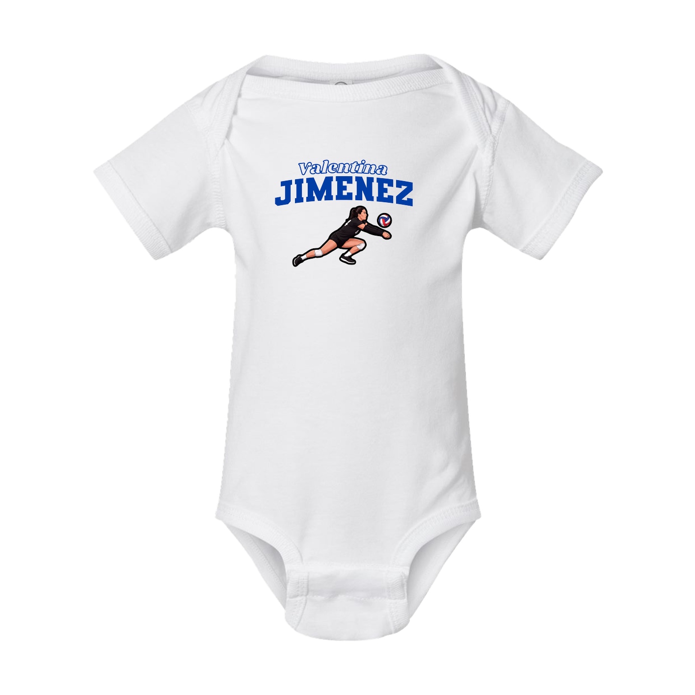 Baby Onesie — Name Arch in White