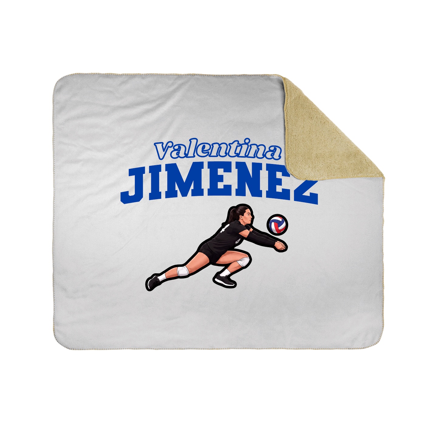 Throw Blanket — Name Arch in White