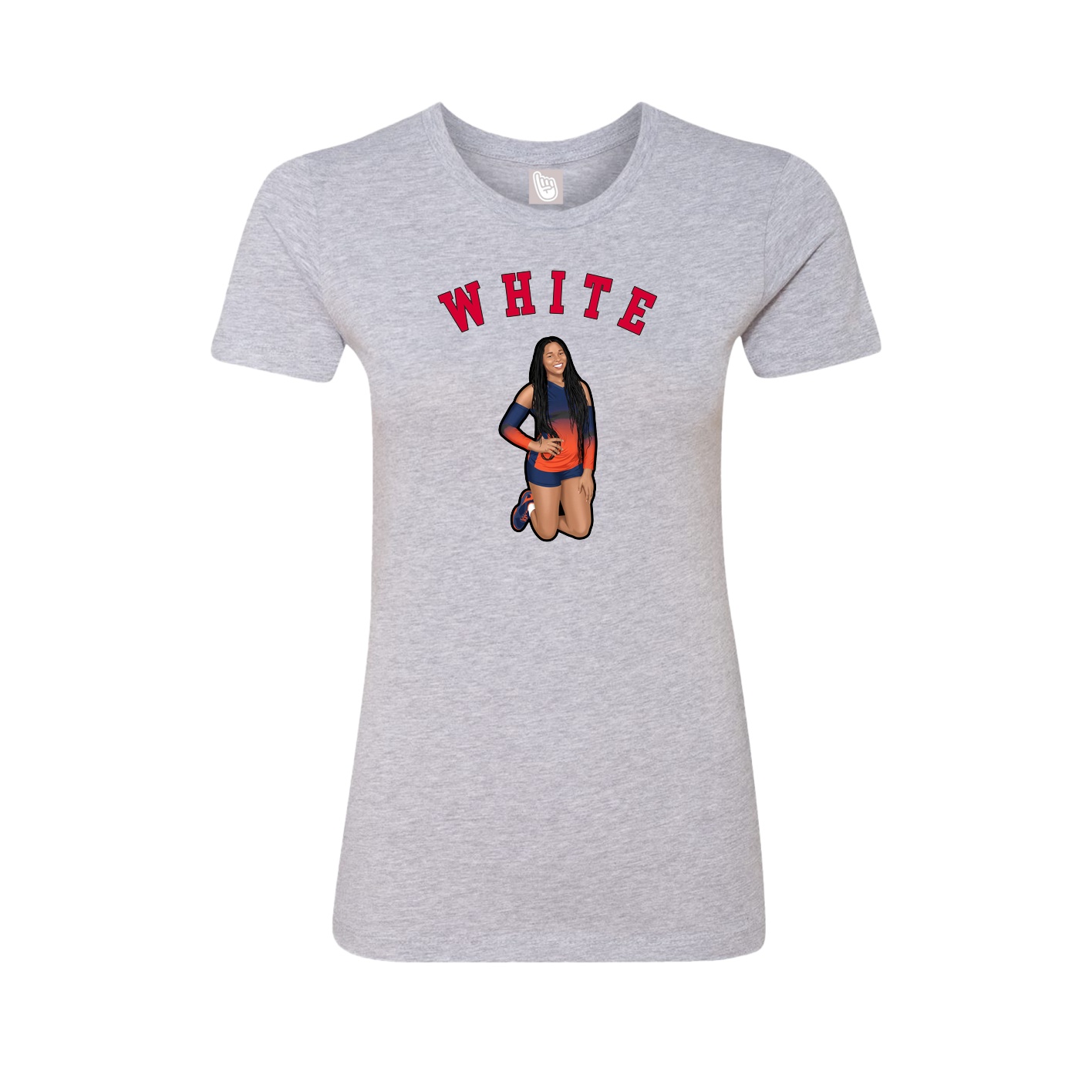 Fitted Women's Tee — Shirsey Arch in Grey