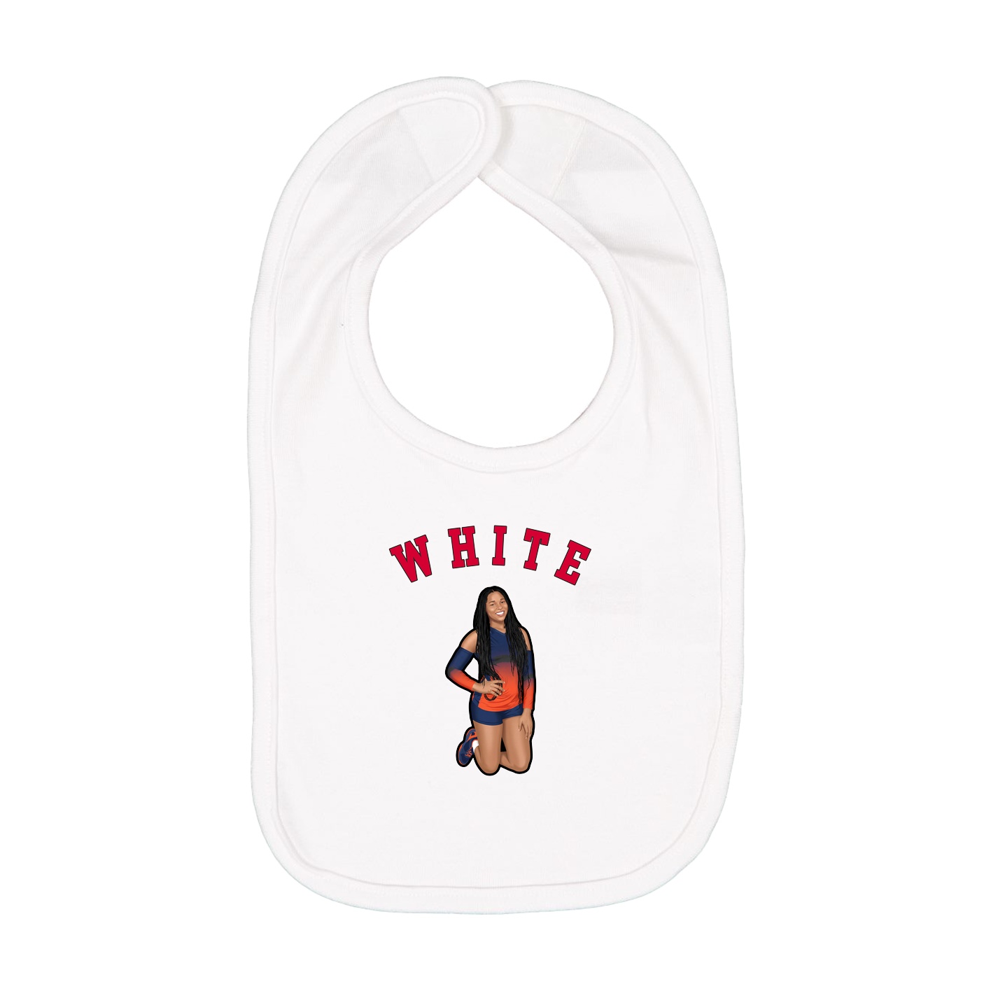 Infant Bib — Shirsey Arch in White