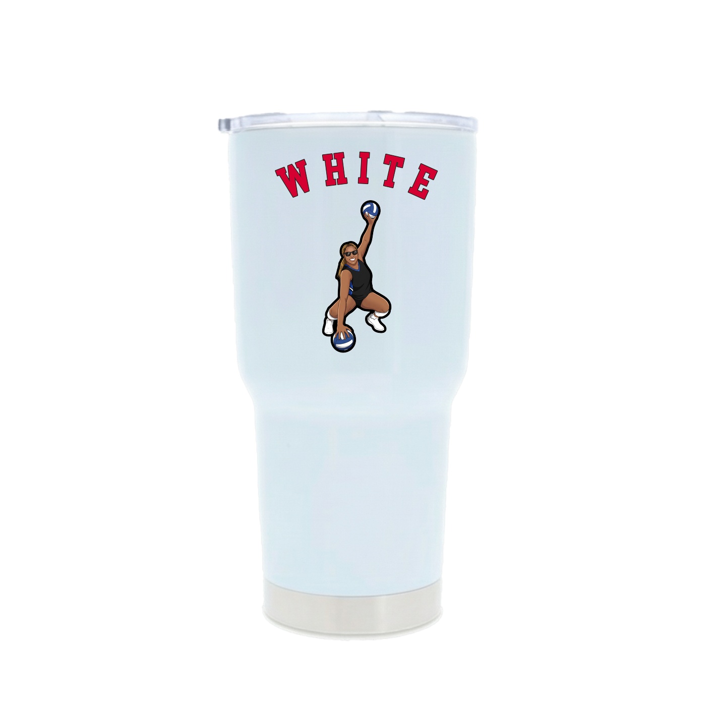 30oz Stainless Steel Tumbler — Shirsey Arch in White