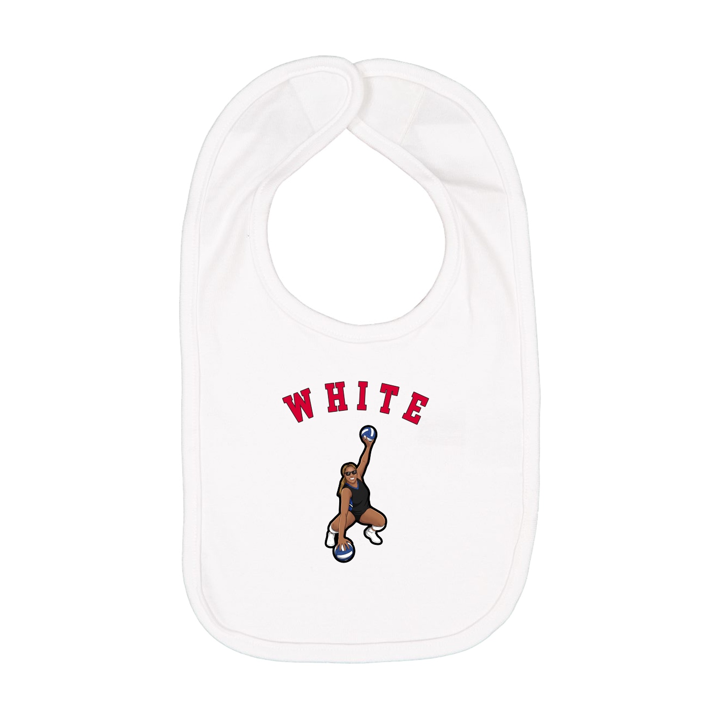 Infant Bib — Shirsey Arch in White