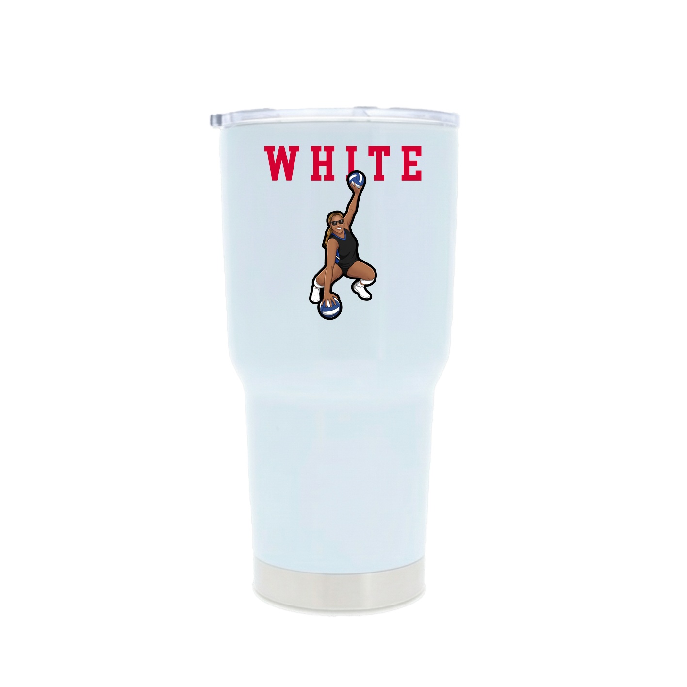 30oz Stainless Steel Tumbler — Shirsey in White
