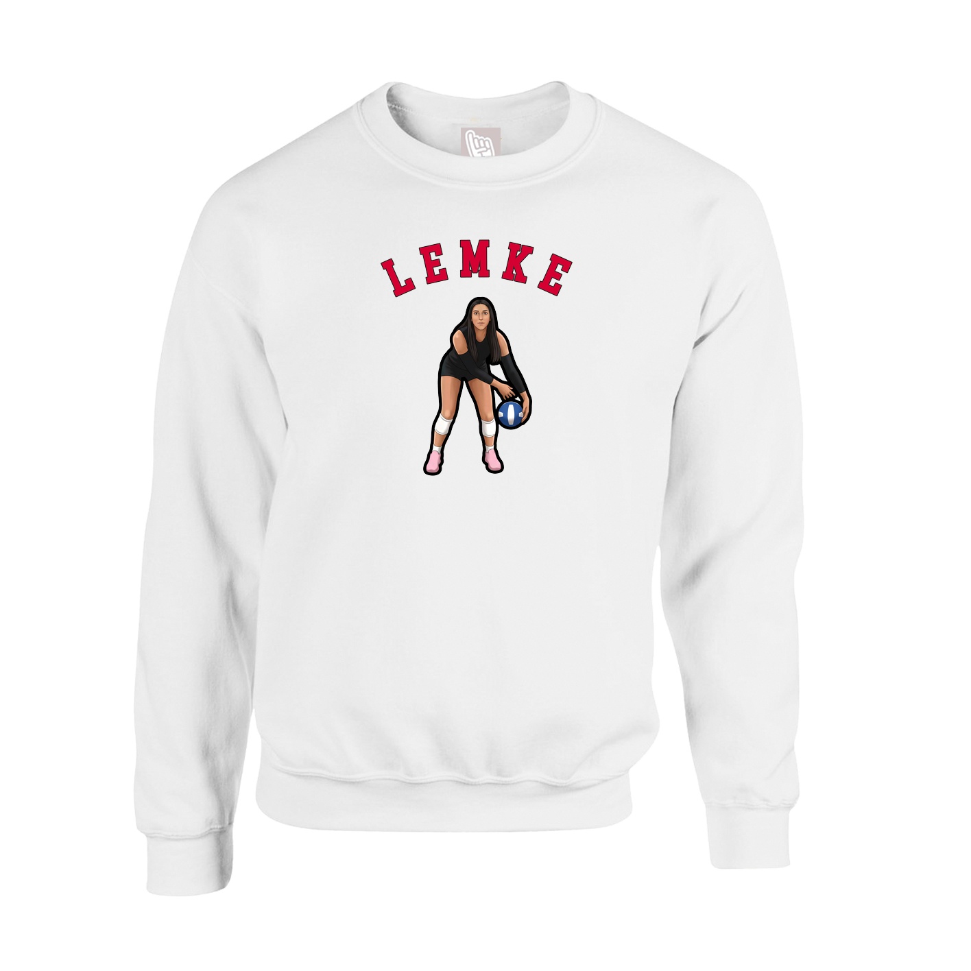 Fleece Crew — Shirsey Arch in White
