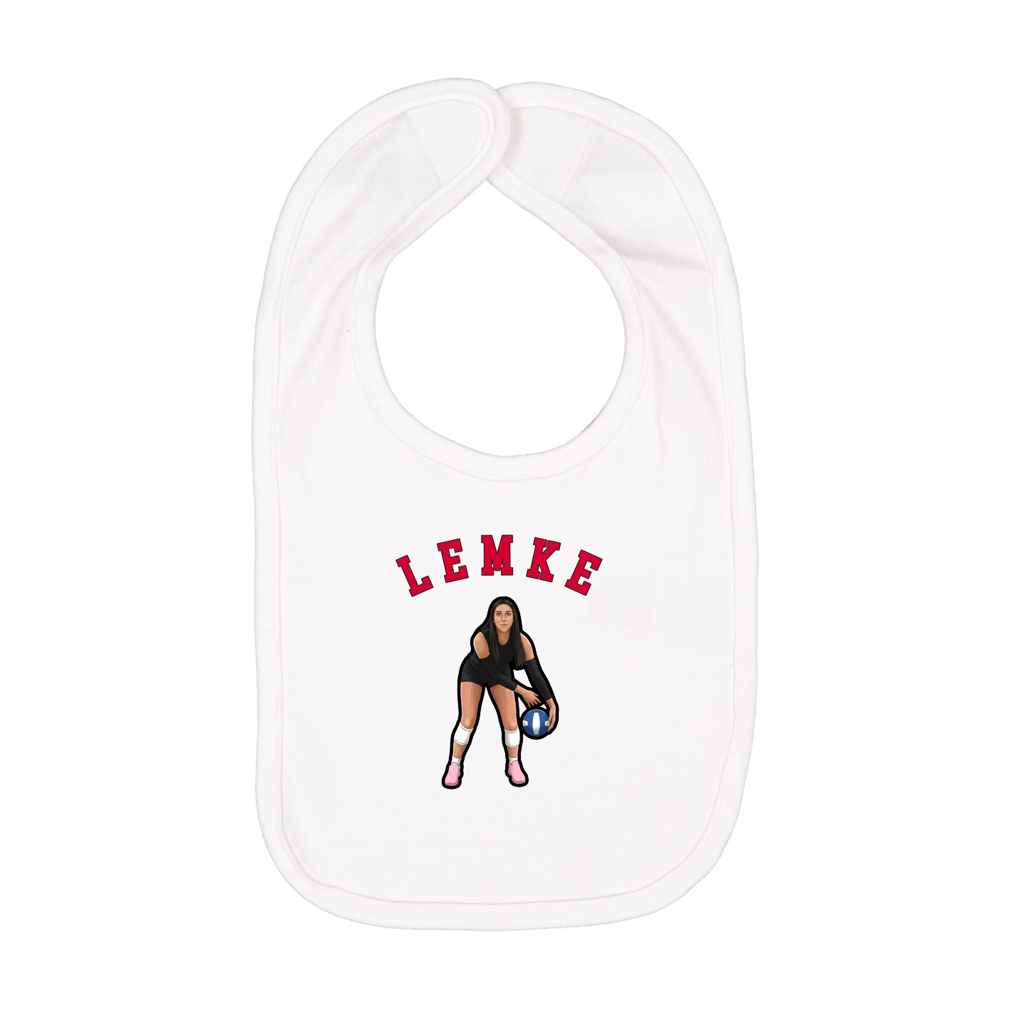Infant Bib — Shirsey Arch in White