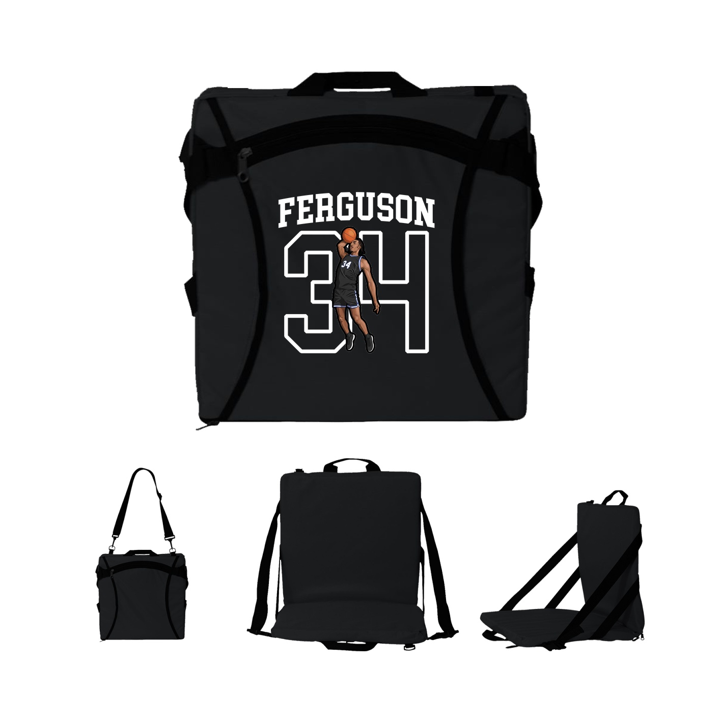Folding Stadium Seat — Shirsey in Black