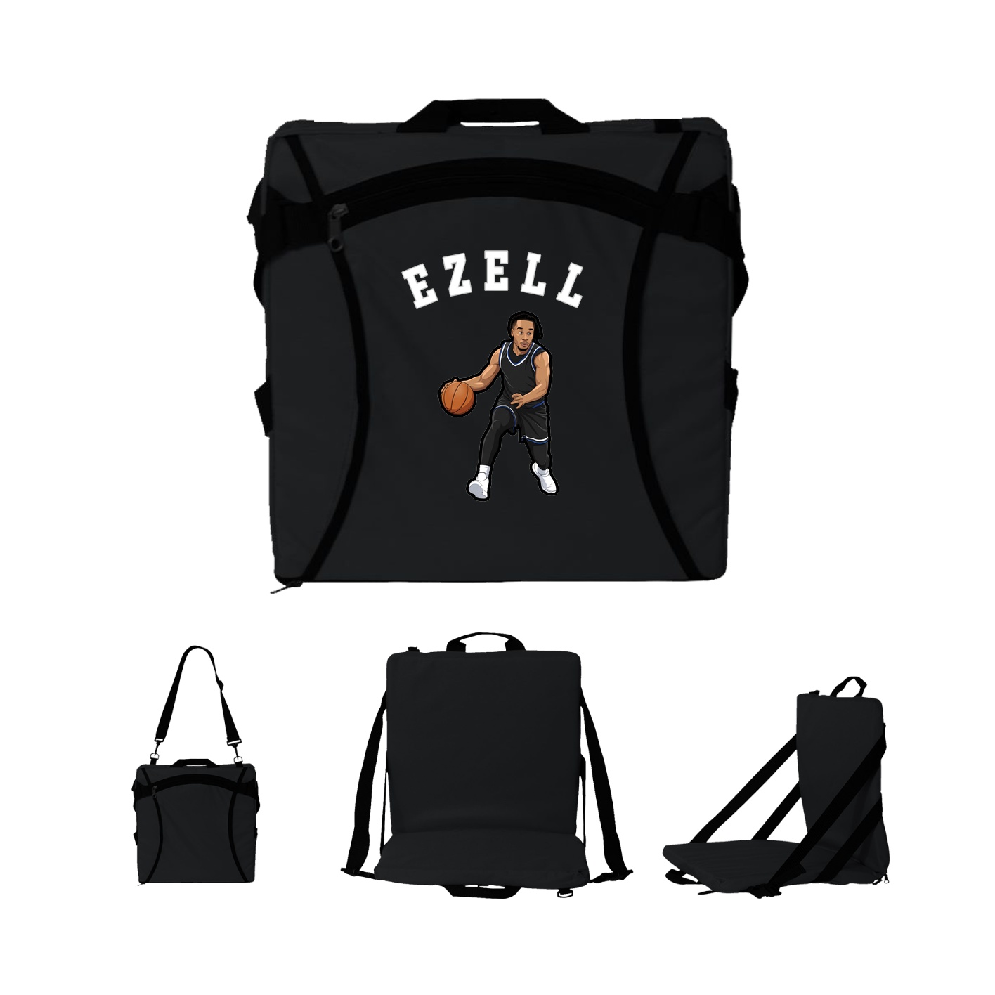 Folding Stadium Seat — Shirsey Arch in Black