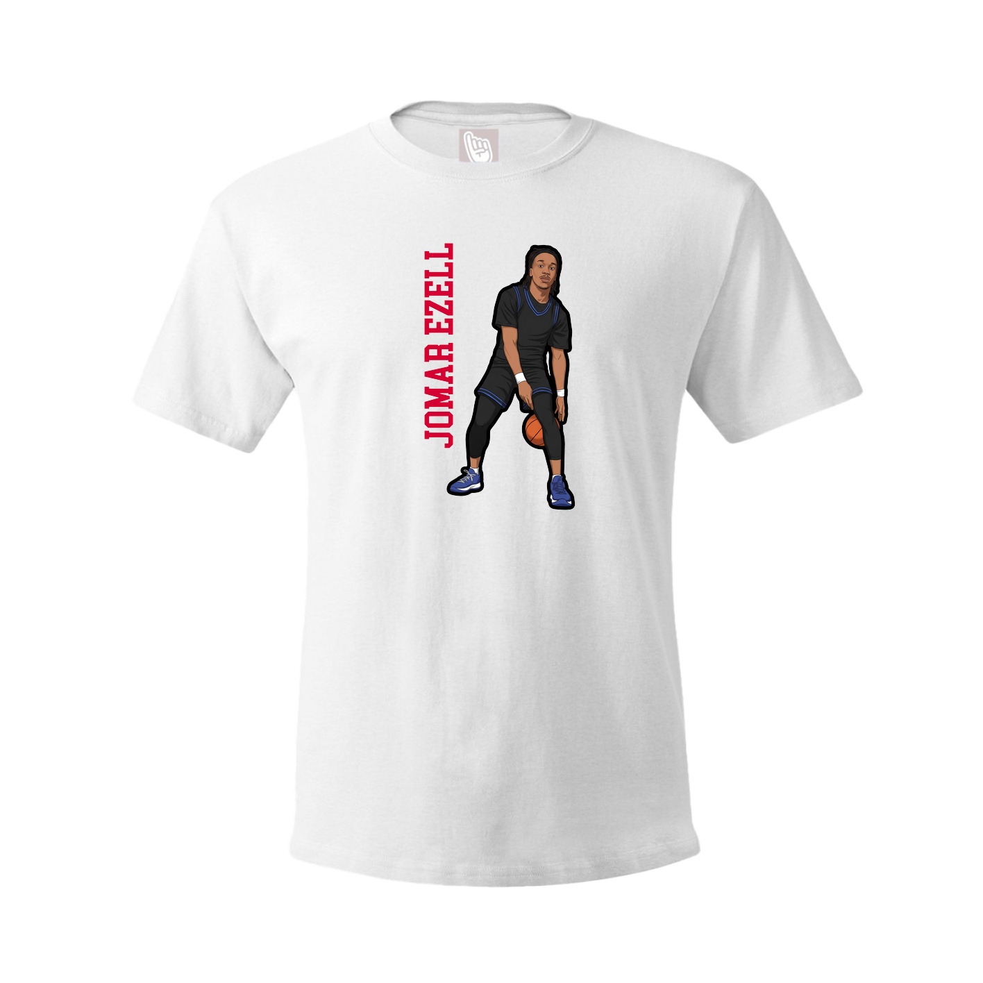 Youth Tee — Name Vertical in White