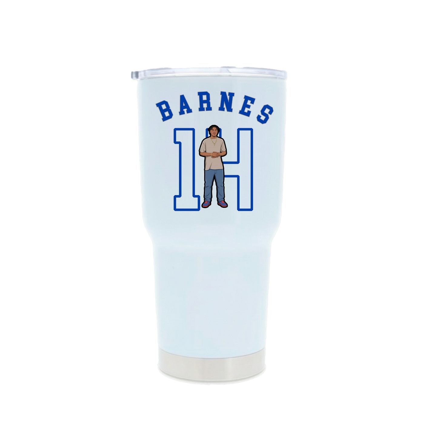 30oz Stainless Steel Tumbler — Shirsey Arch in White