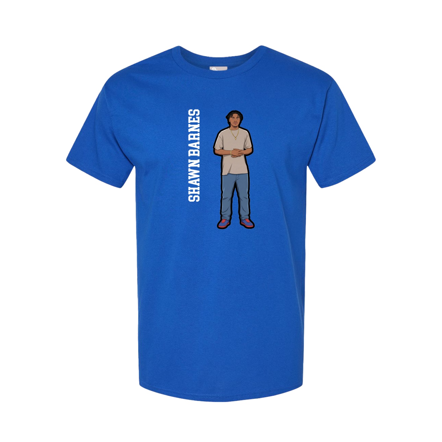 Youth Tee — Name Vertical in Royal
