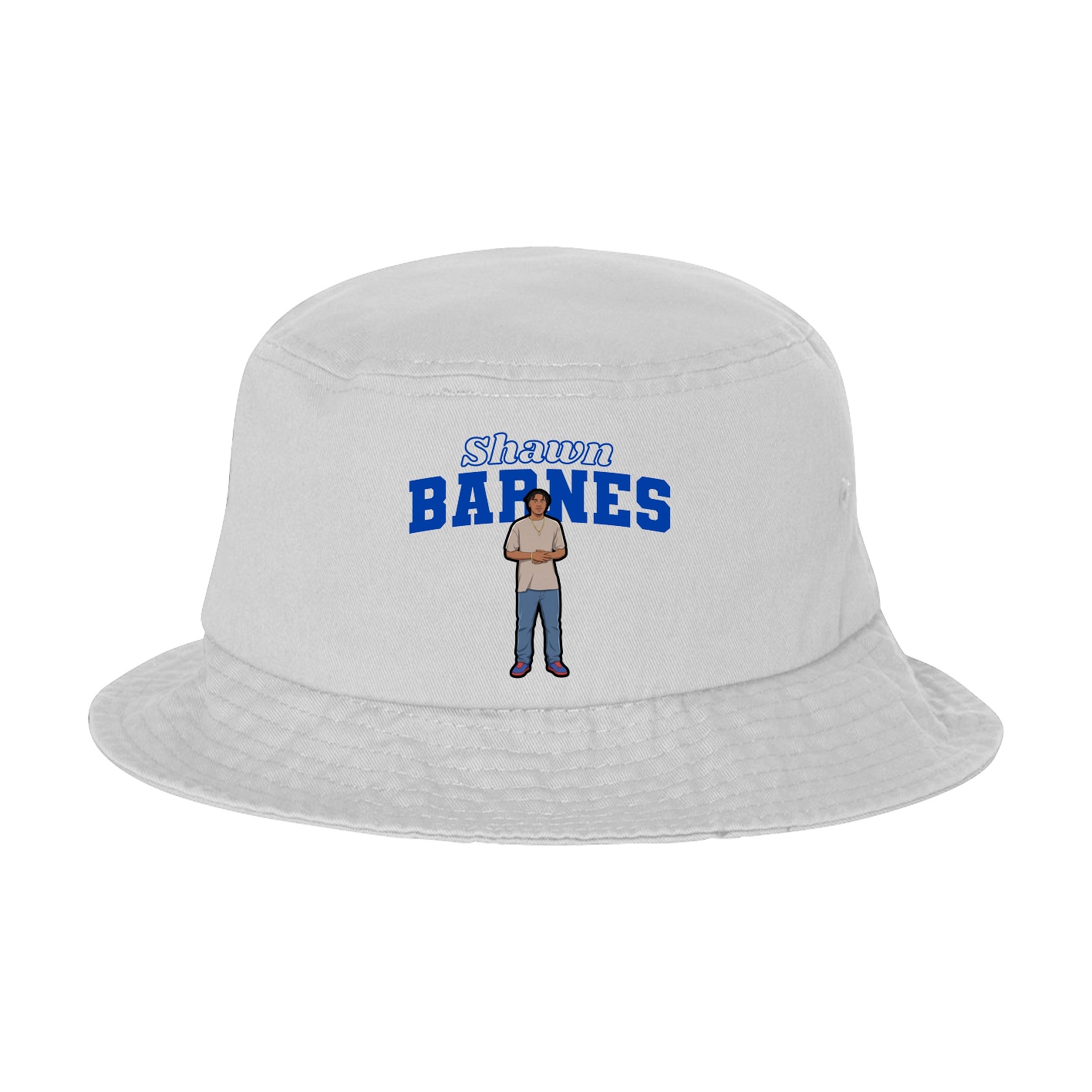 Bucket Cap — Name Arch in White