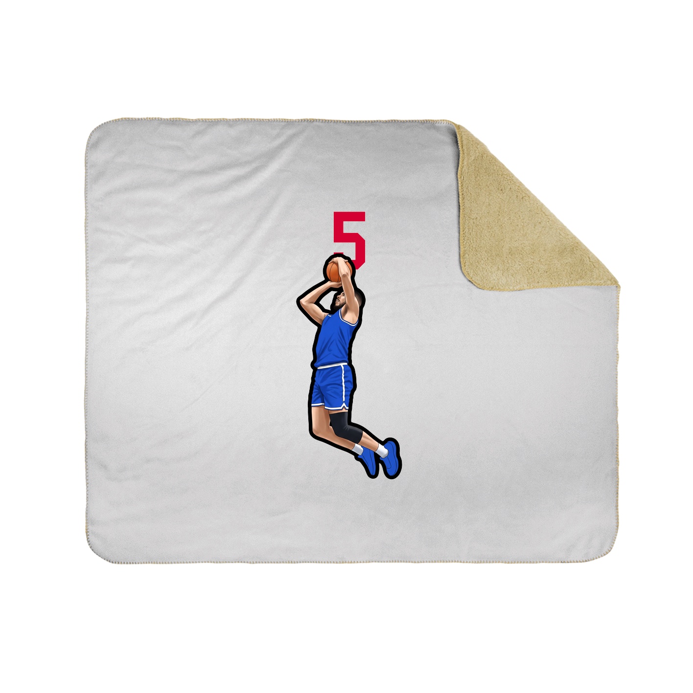 Throw Blanket — Number Top in White