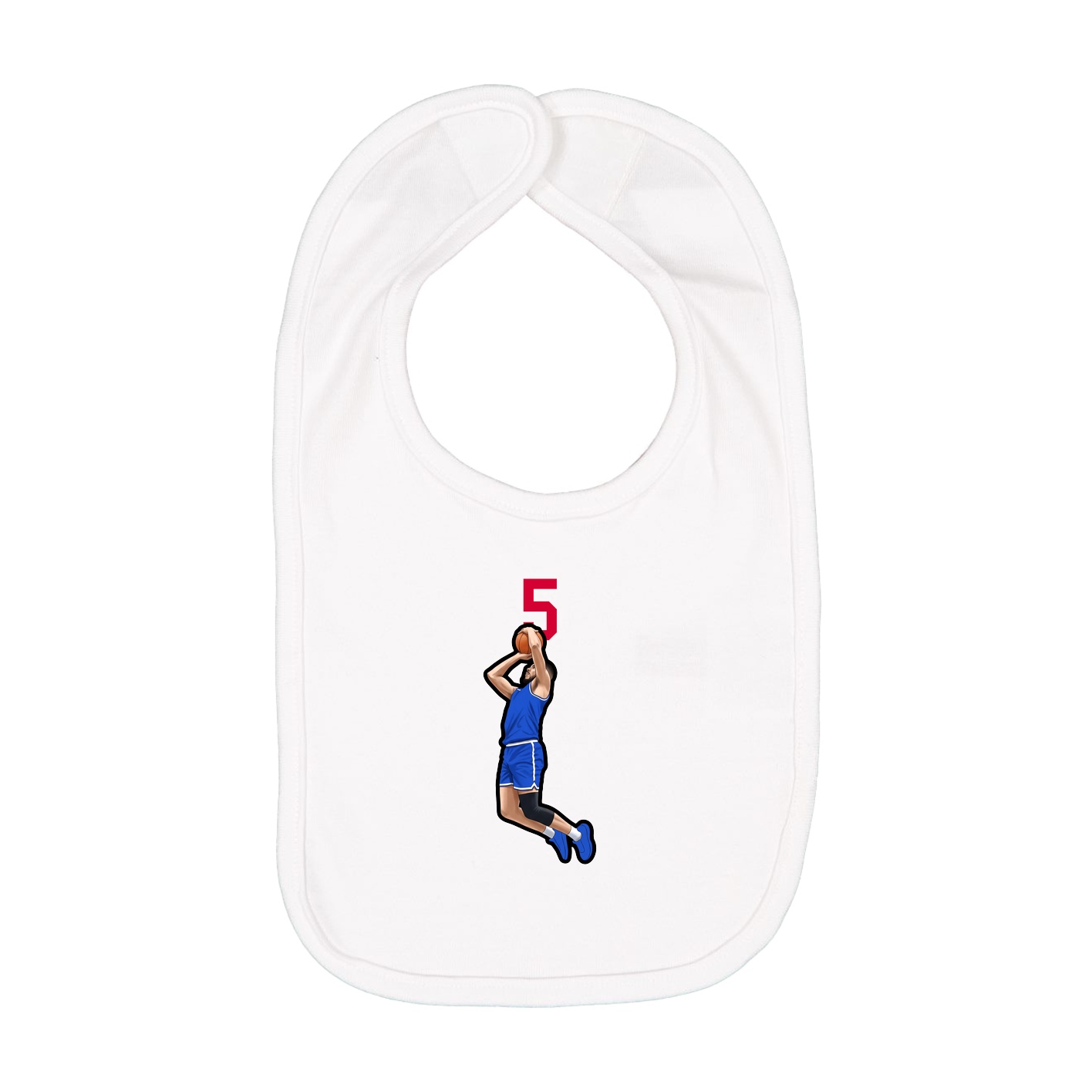 Infant Bib — Number Top in White