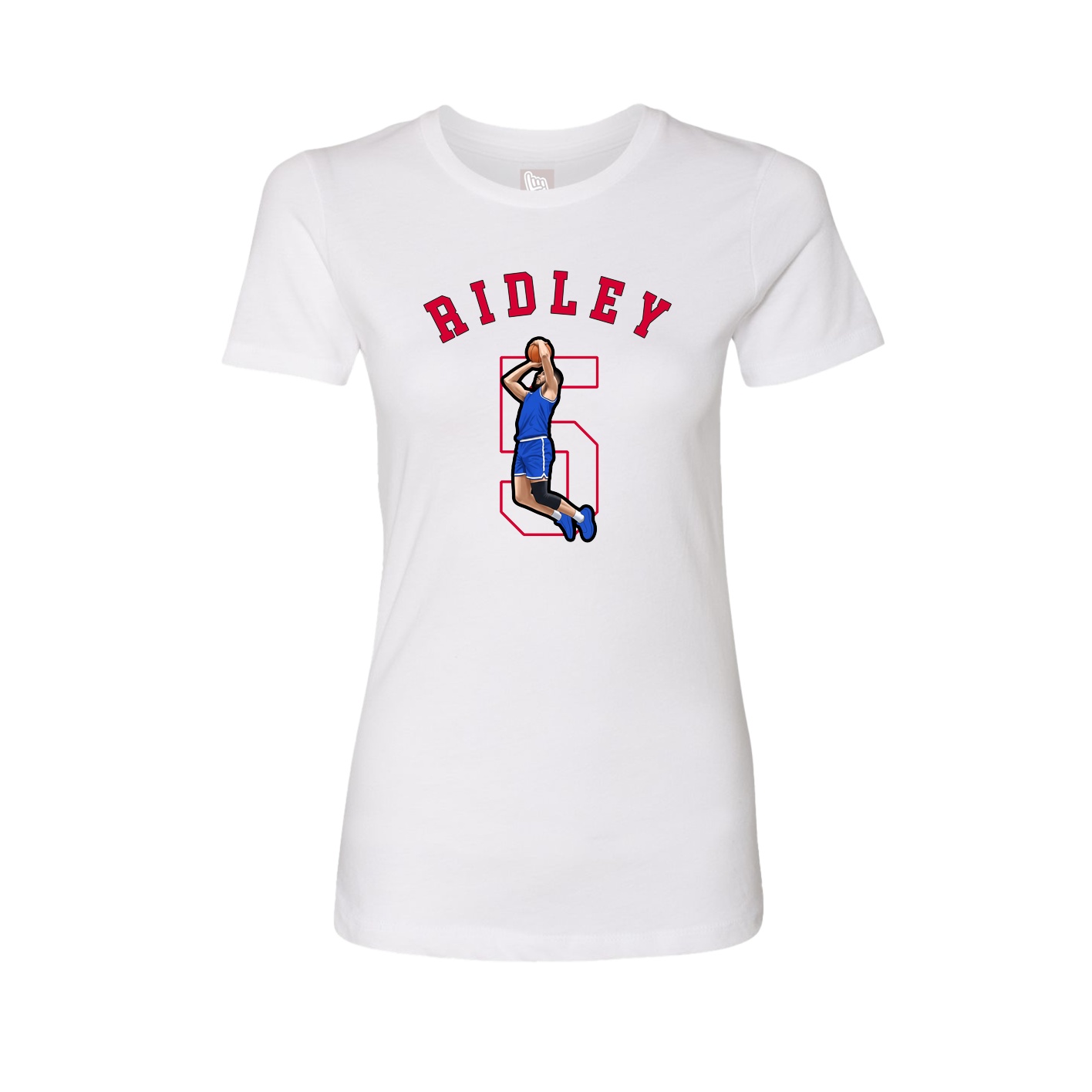 Fitted Women's Tee — Shirsey Arch in White