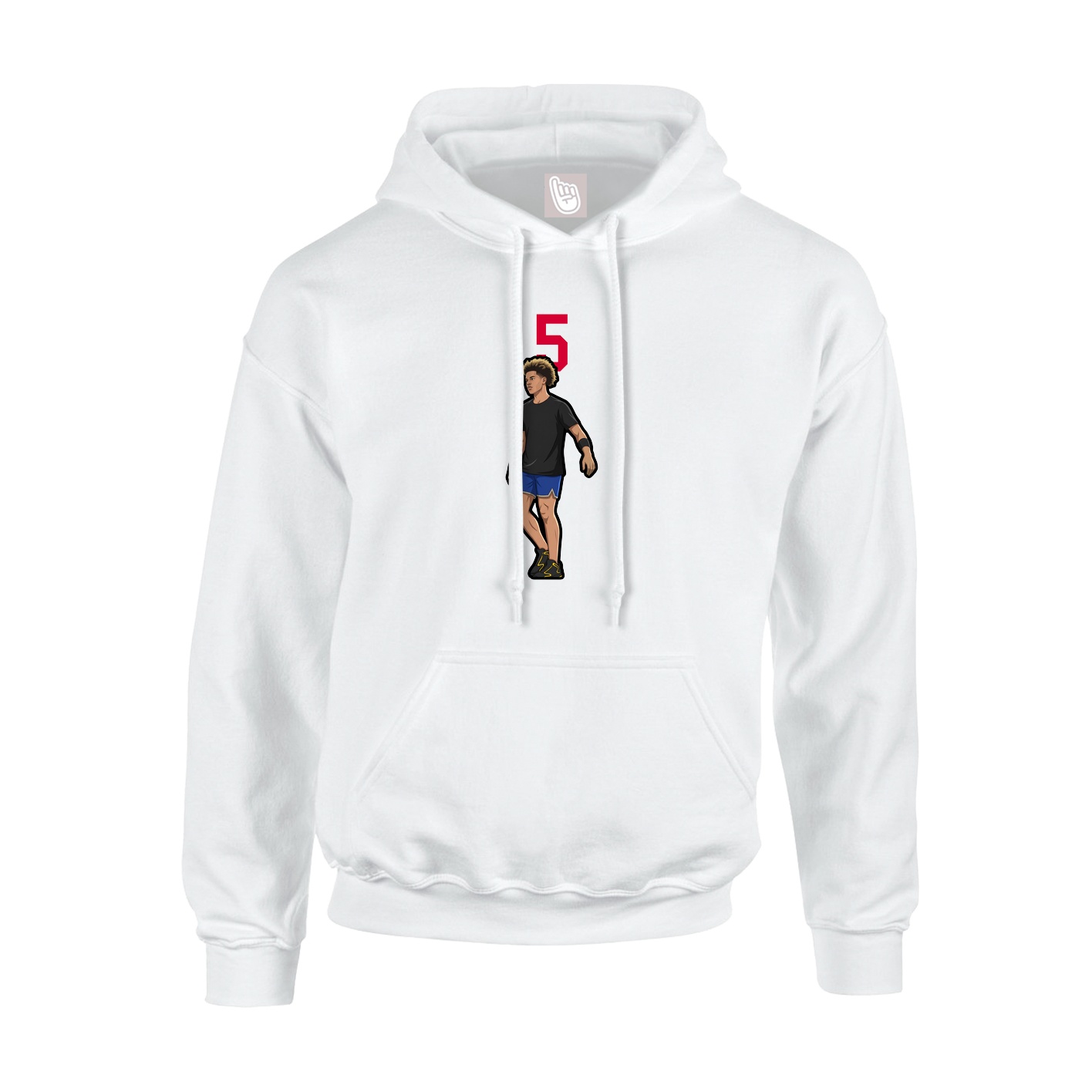 Hoodie — Number Top in White