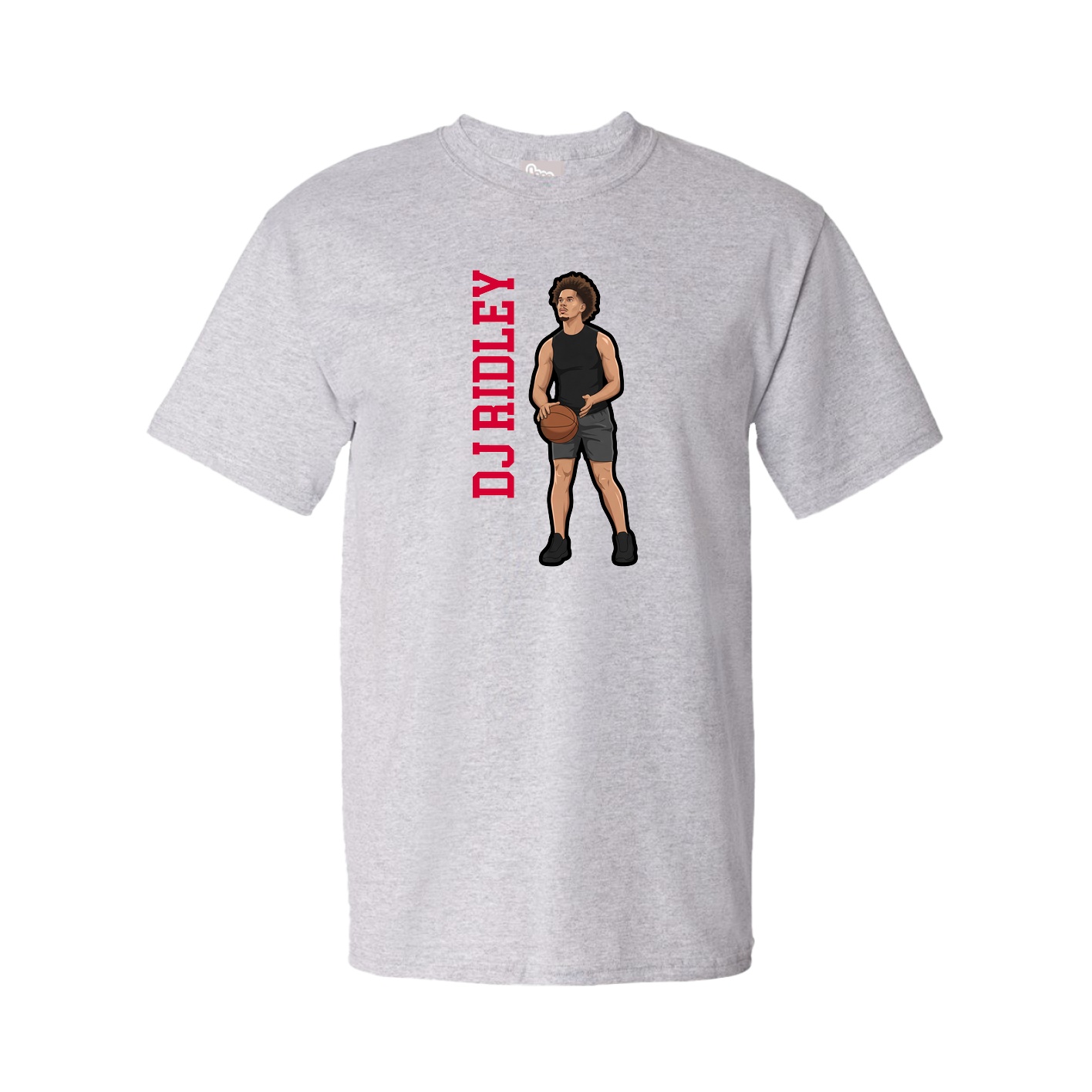 Youth Tee — Name Vertical in Grey