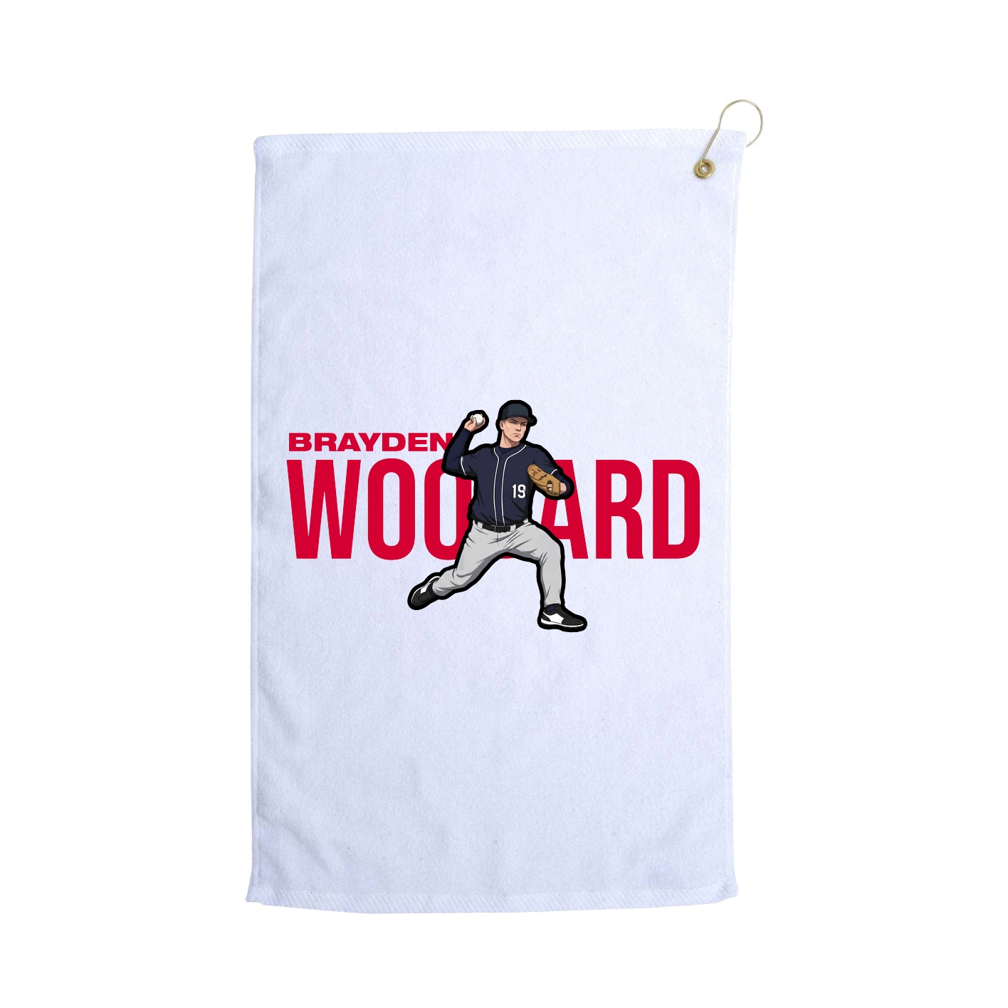 Golf Towel — Player Name in White