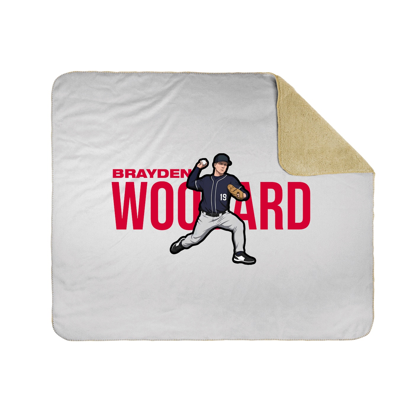 Throw Blanket — Player Name in White