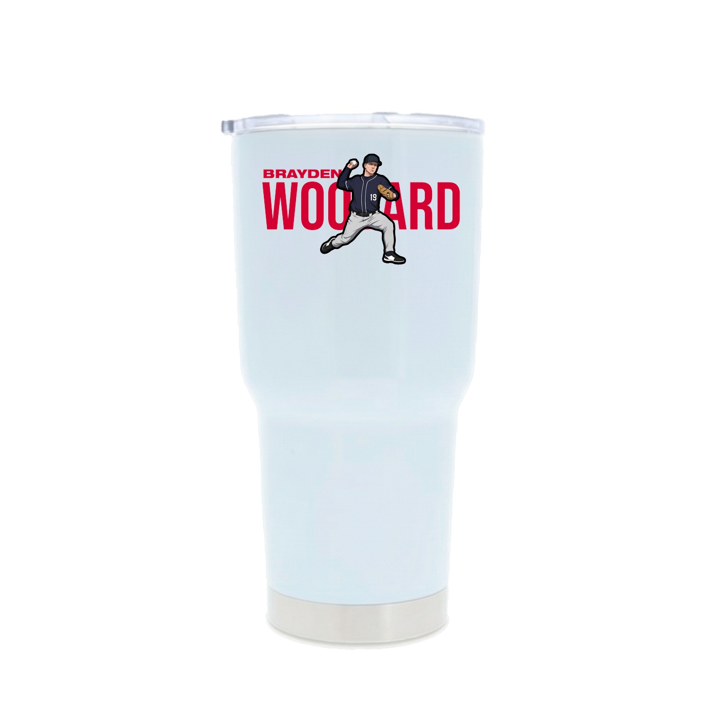 30oz Stainless Steel Tumbler — Player Name in White