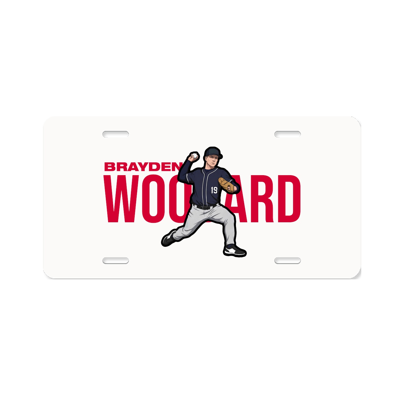 License Plate — Player Name in Classic