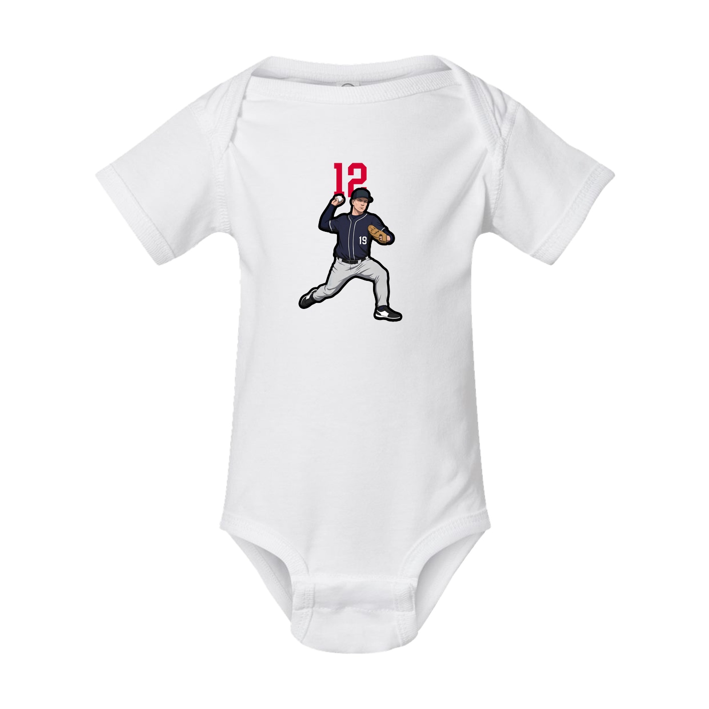 Baby Onesie — Number Top in White
