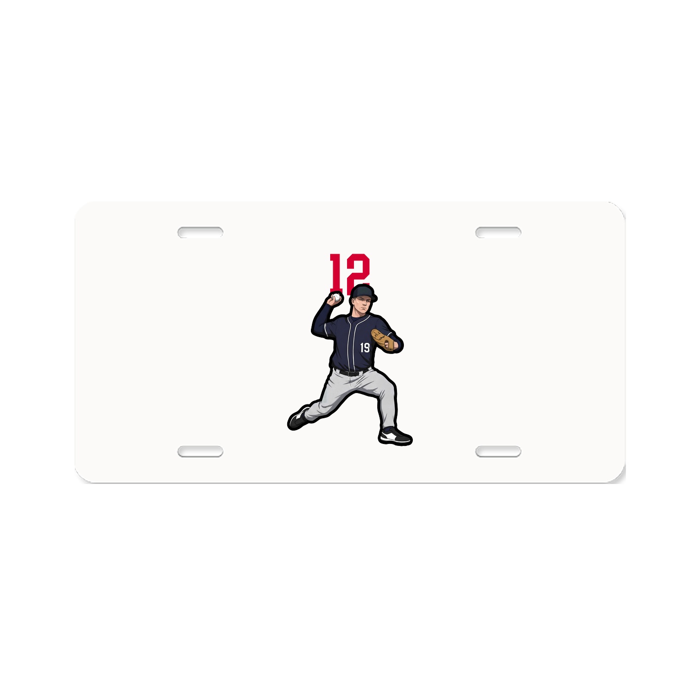 License Plate — Number Top in Classic