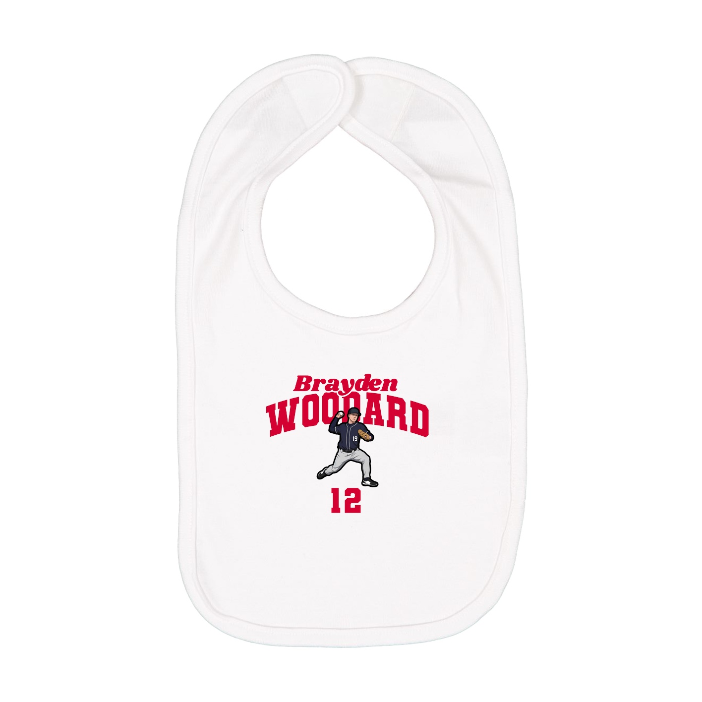Infant Bib — Signature Arch in White