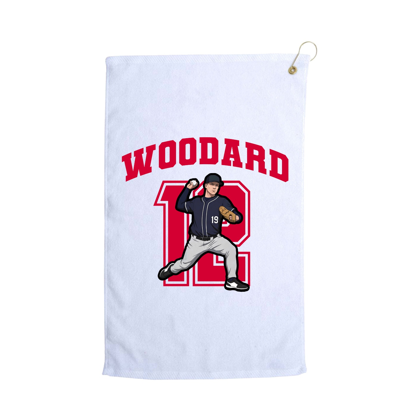 Golf Towel — Number in White