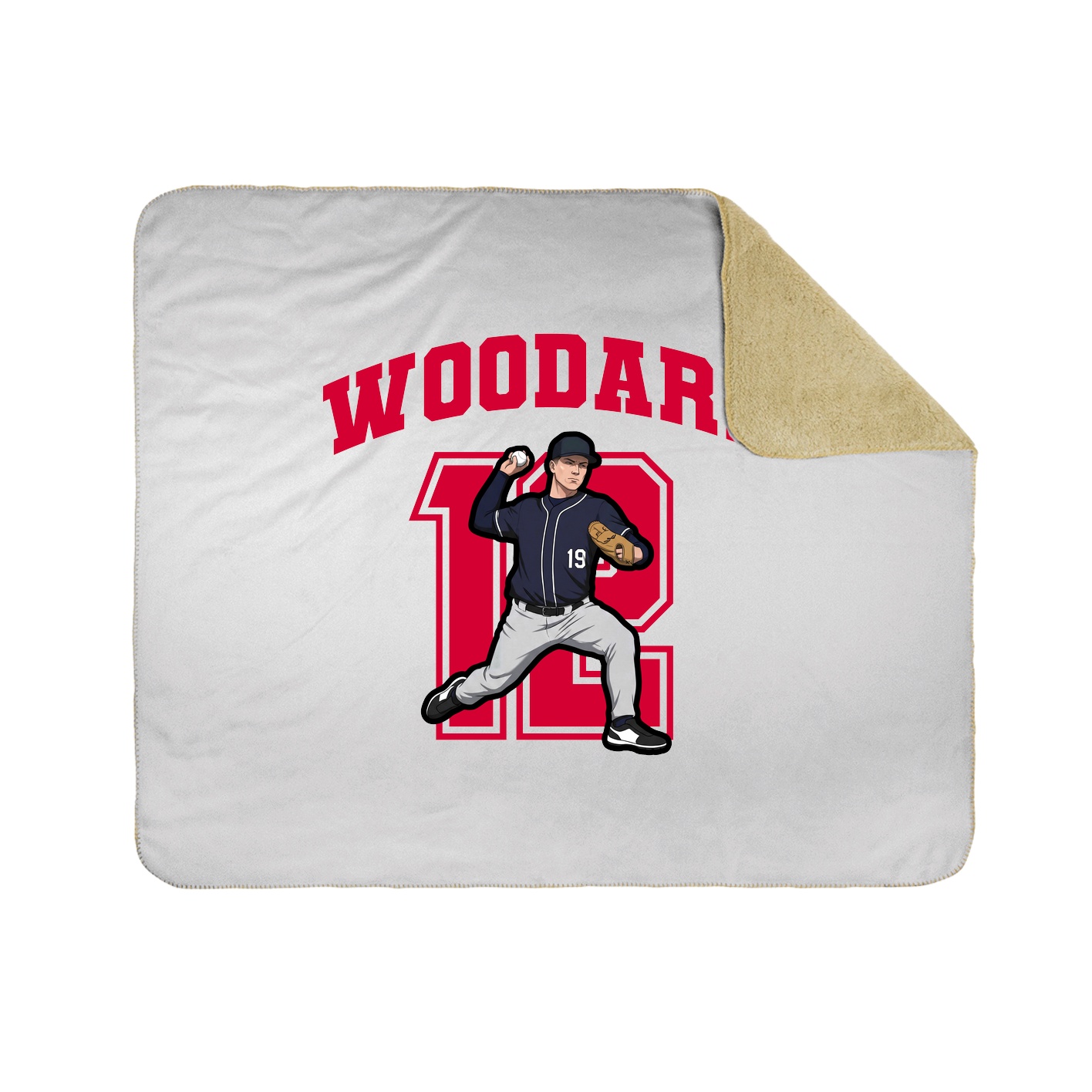 Throw Blanket — Number in White