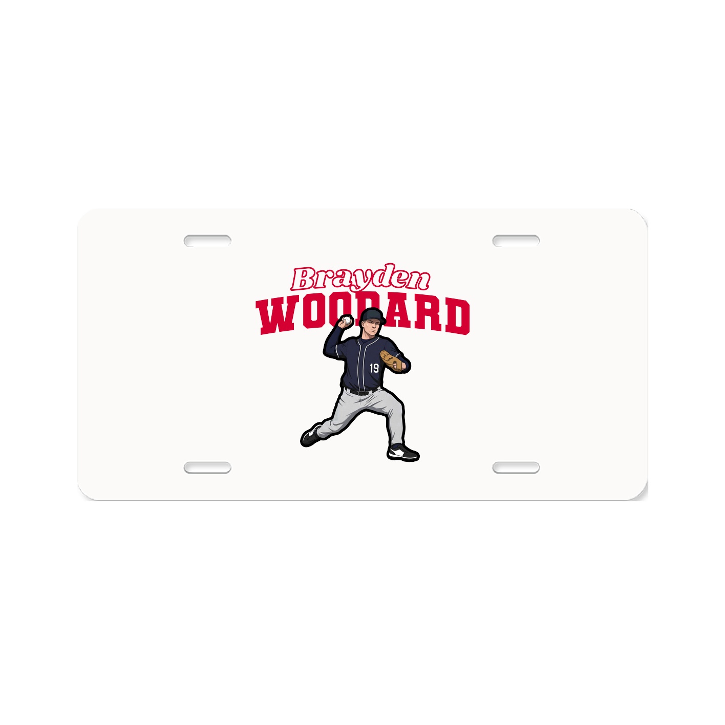 License Plate — Name Arch in Classic