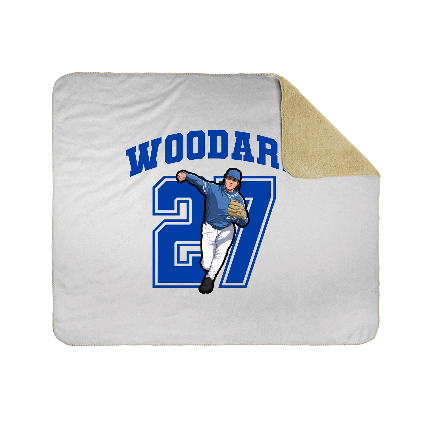 Throw Blanket — Number in White
