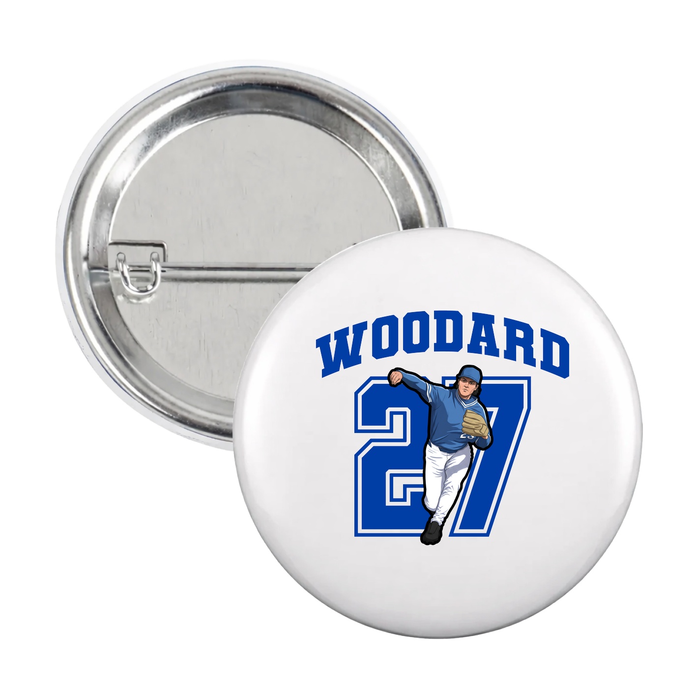 Game Day Button — Number in White