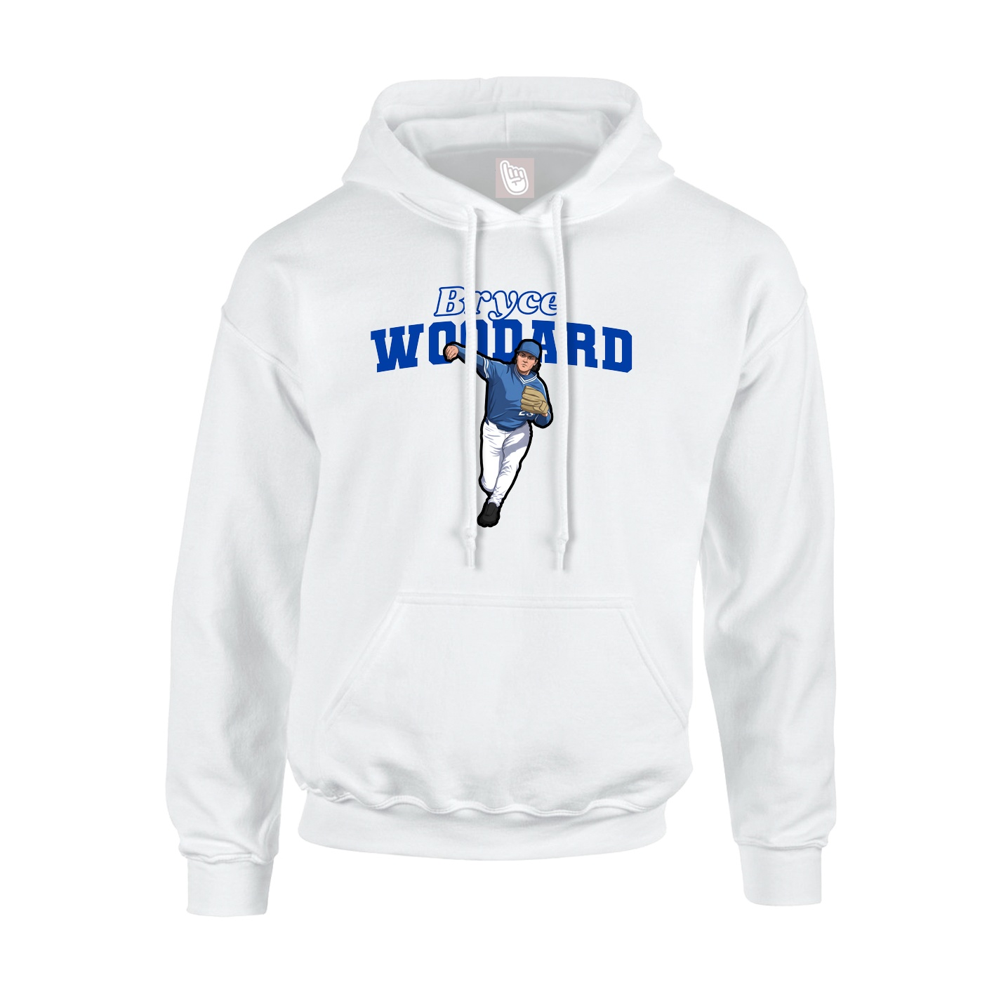 Hoodie — Name Arch in White