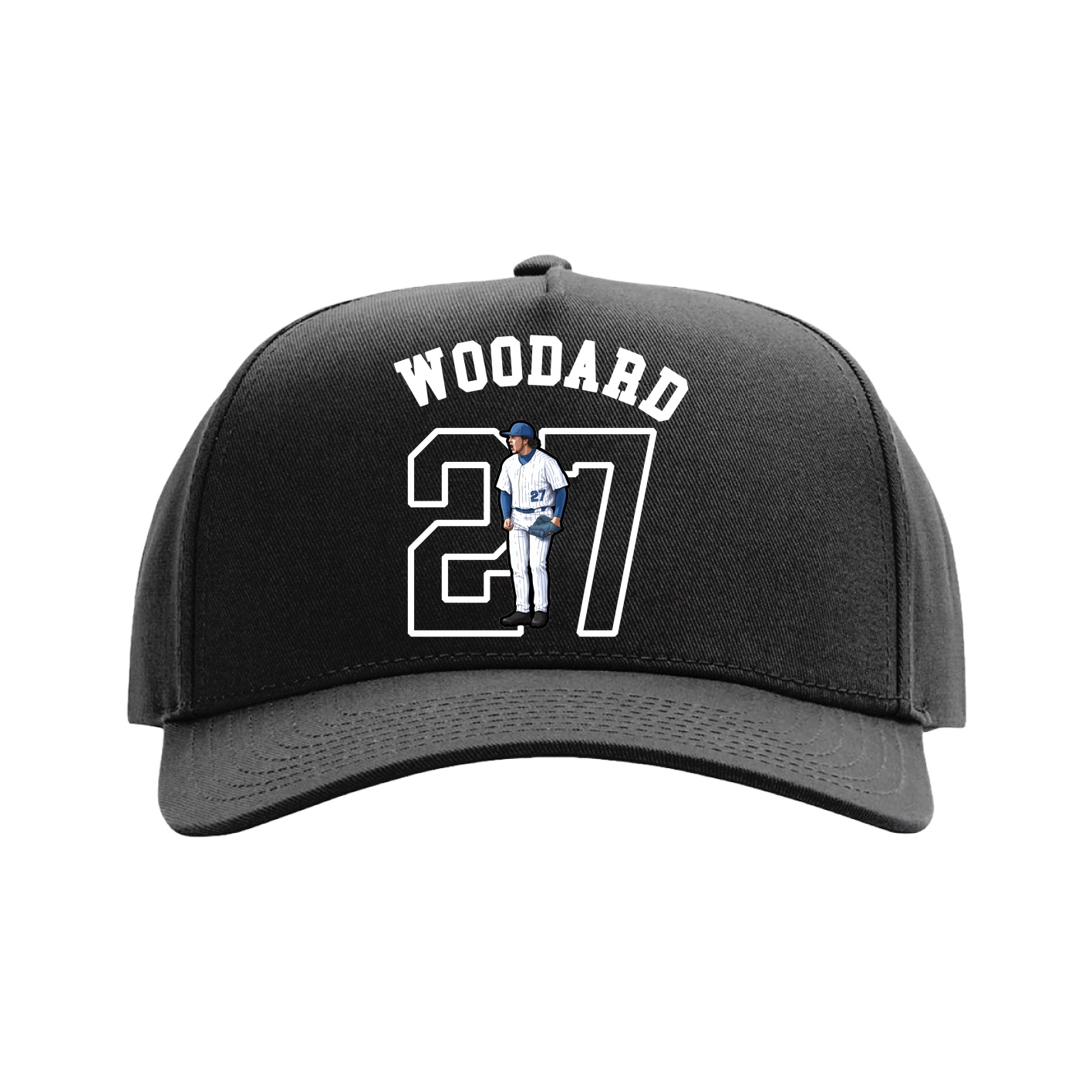 Full Fabric Five-Panel Champ Cap — Shirsey Arch in Black